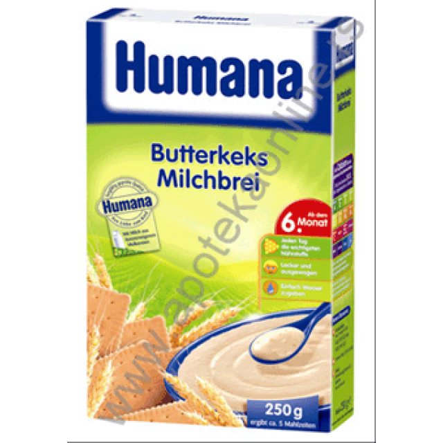 HUMANA MLEČNA KAŠICA SA KEKSOM 250g, OD 6. MESECA - Online Apoteka HUMANA MLEČNA KAŠICA SA KEKSOM 250g, OD 6. MESECA